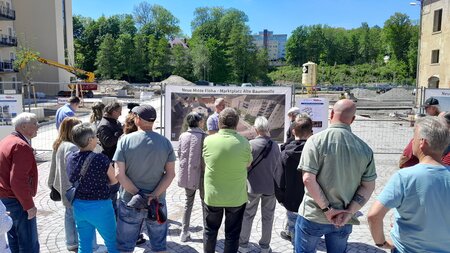 Zum Tag der Städtebauförderung am 10. Mai konnten Interessierte viele Informationen zum Baustand in der Alten Baumwolle erfahren. Foto: Stadtverwaltung Flöha/ Anja Irmscher